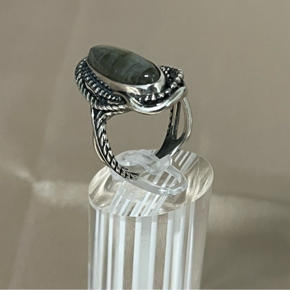 Carolyn Pollack CP Relios Southwest Sterling Silver 925 Labradorite? Ring Size 8 - Picture 13 of 14